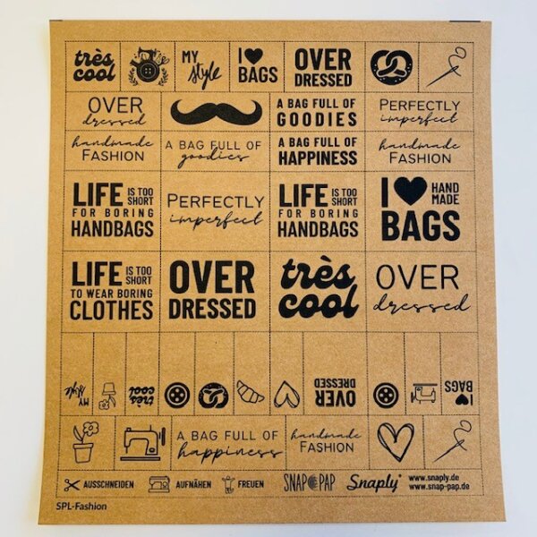 SnapPap Label Bogen Fashion