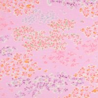 Blütenzweige Chiffon Plissee rosa