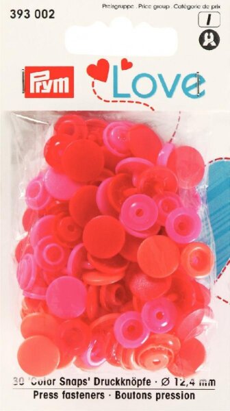 Prym Love Color Snaps Ø 12,4mm rosarot