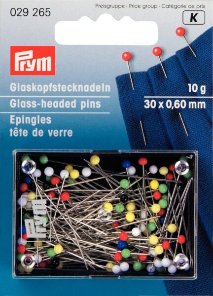 Prym Glaskopfstecknadeln 30x0,6mm