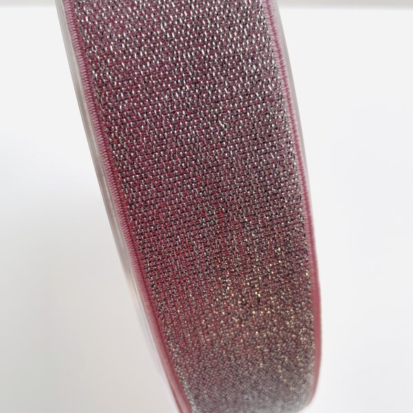 Glitzergummi 40mm rosa