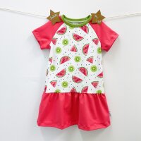 Kleid Kurzarm Wassermelonen und Kiwis