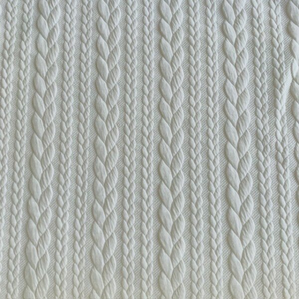 Zopf-Jacquard weiß