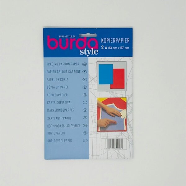 Burda Kopierpapier 2 Bögen à 83x57cm blau/rot