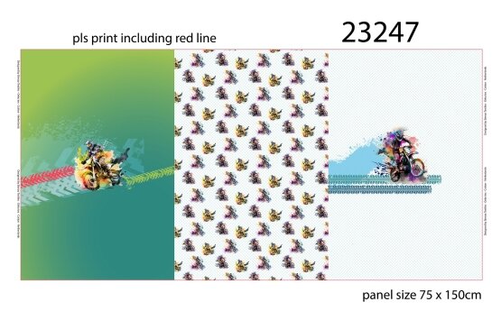 Dirtbike 3er-Panel