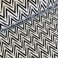 Zigzag Kuschelsweat schwarz/weiß