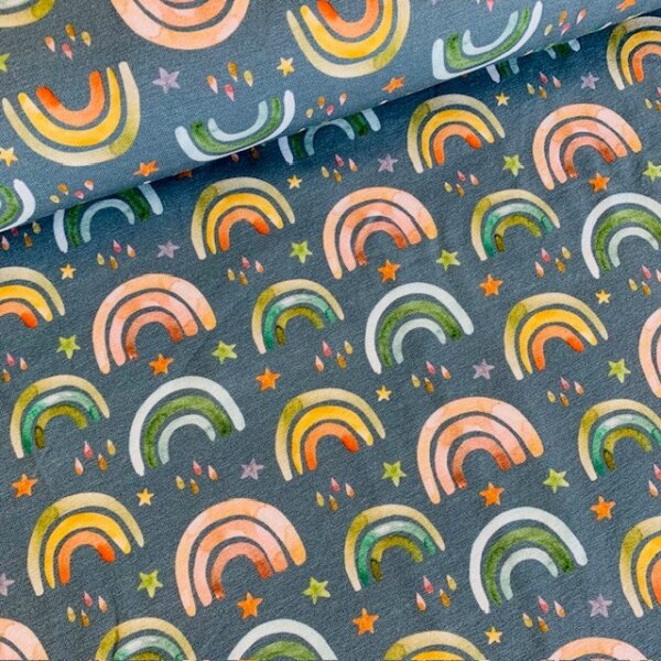 Regenbögen Jersey blaugrau