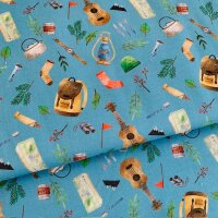 Wanderlust Baumwolle blau