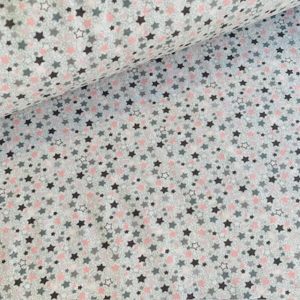 Sternchen Jersey grau/rosa