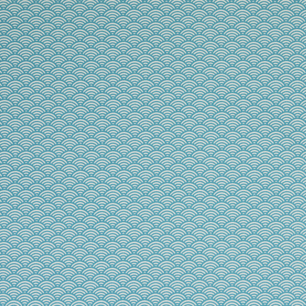 Luna Muschelmuster, beschichtete BW, petrol