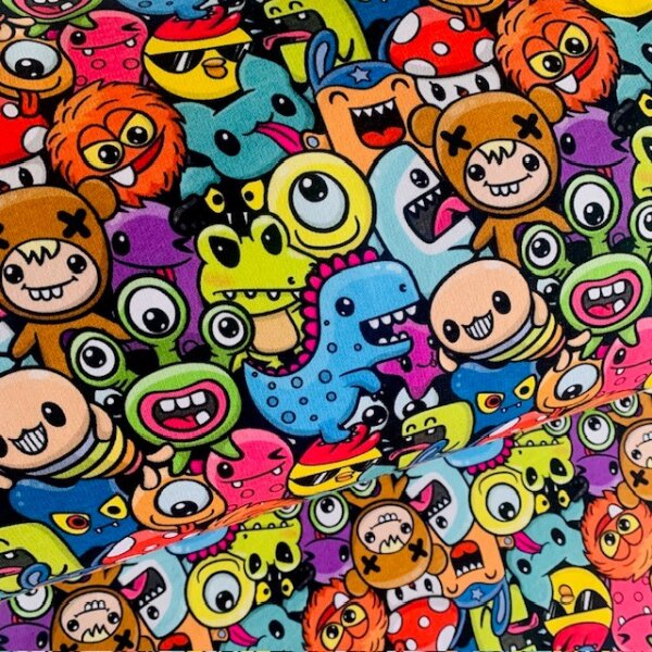 Monsterparty Alpenfleece bunt