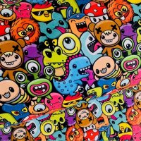 Monsterparty Alpenfleece bunt