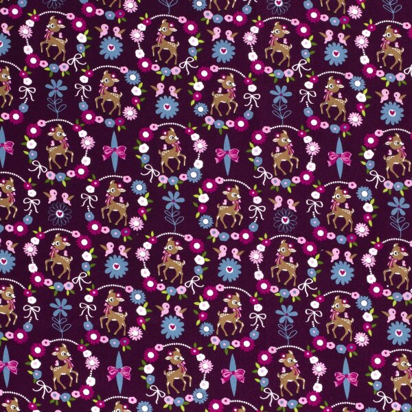 Rehe Baumwolle bordeaux