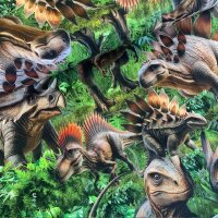 Dinosaurier im Urwald Jersey grün