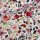 Aquarellblumen Jersey weiß