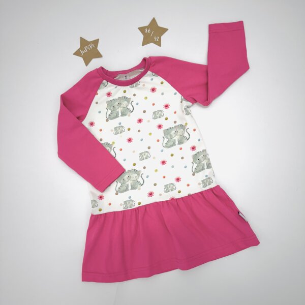Kleid Langarm Katzen