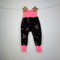 Pumphose lang Einhörner neonpink