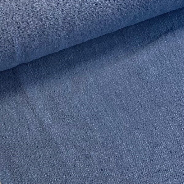 Leinen Viskose uni jeansblau