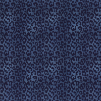 Leopardenmuster Jersey dunkelblau