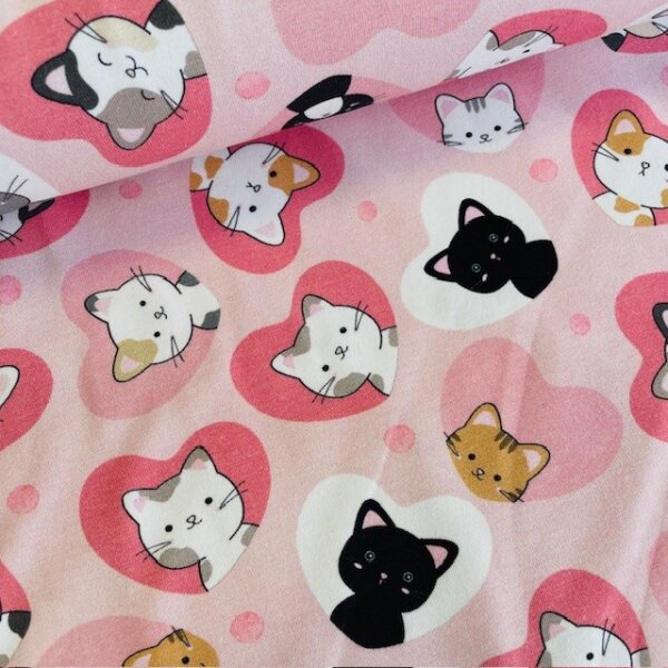 Katzen Jersey rosa