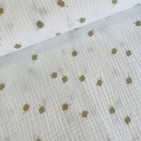 Kleeblätter Musselin offwhite