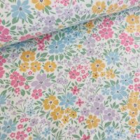 Pastellblümchen Jersey rohweiß
