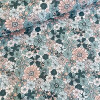 Blumen Baumwolle babyblau