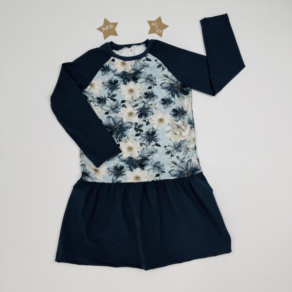 Kleid Langarm Blumen