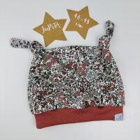Knotenmütze Vintageblümchen