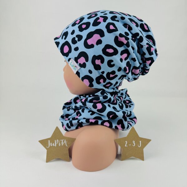 Beanie & Loop Leo hellblau
