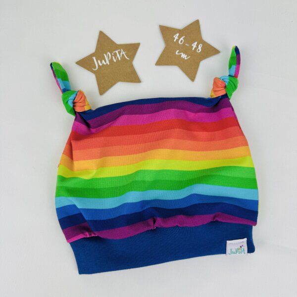 Knotenmütze Regenbogenstreifen
