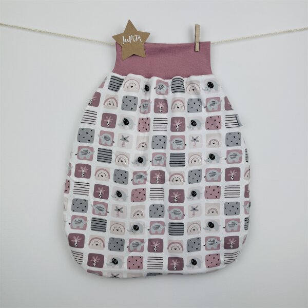 Strampelsack Babyfanten altrosa