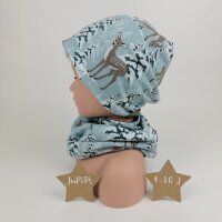 Haube & Loop Reh im Schnee