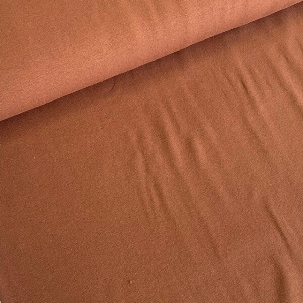 French Terry uni rehbraun