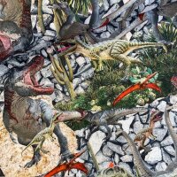 Dinosaurier Jersey grau