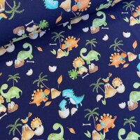Dinofamilie Jersey dunkelblau