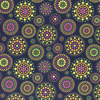 Mandala Jersey neon dunkelblau
