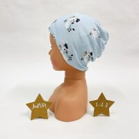 Beanie & Loop Zebras hellblau