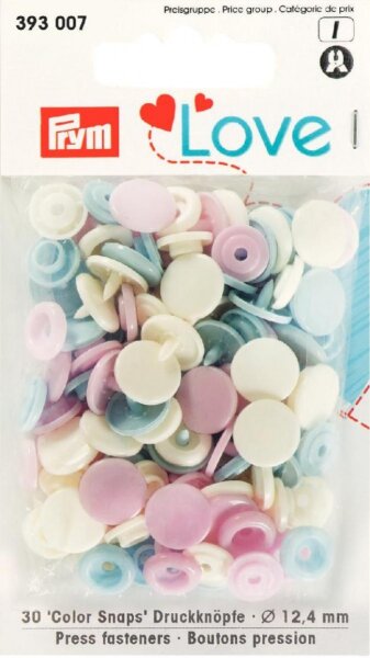 Prym Love Color Snaps Ø 12,4mm pastell