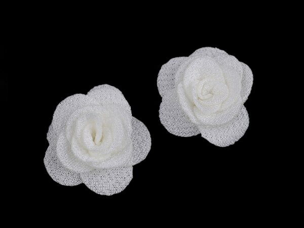 Textilblume Ø 30mm creme