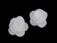 Textilblume Ø 30mm creme