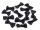 Masche 12mm x 25mm schwarz