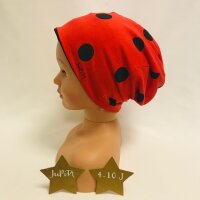 Beanie Black dots auf rot