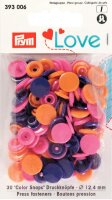 Prym Love Color Snaps Ø 12,4mm rosa/orange/lila