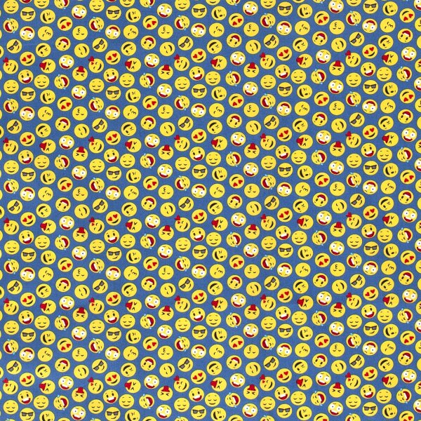 Emoji Baumwolle jeansblau