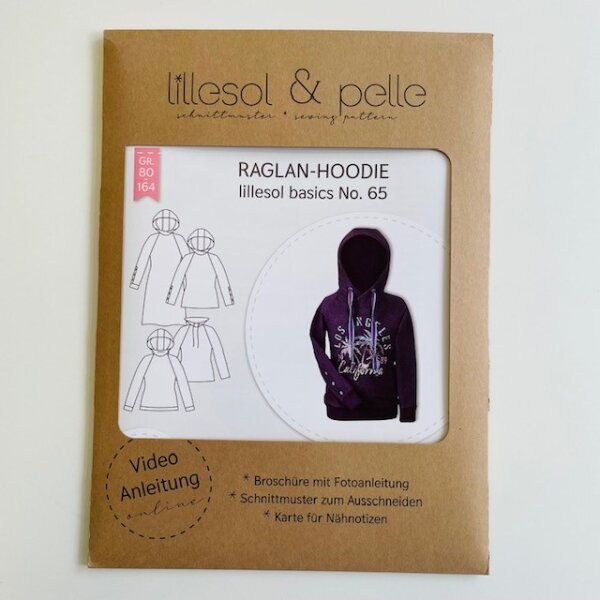 Papierschnittmuster lillesol basics No. 65 Raglan-Hoodie