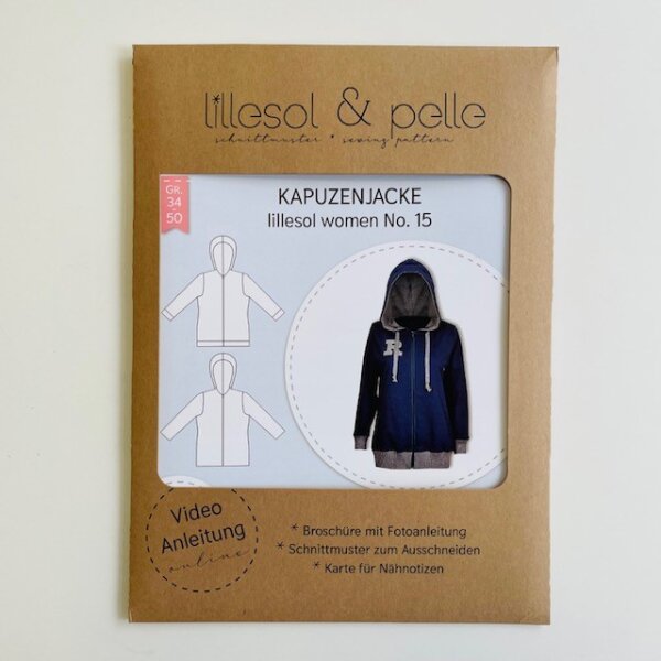 Papierschnittmuster lillesol women No. 15 Kapuzenjacke