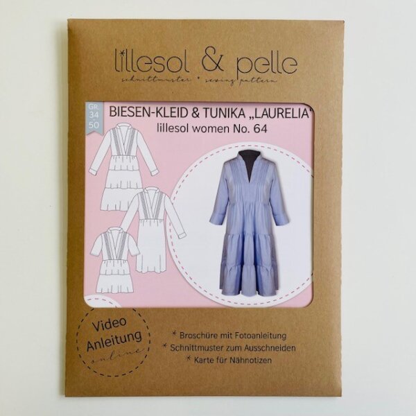 Papierschnittmuster lillesol women No. 64 Biesen-Kleid & Tunika Laurelia