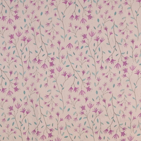 Blumen Baumwolle pastellrosa