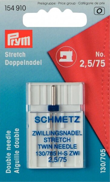 Prym Stretch Doppelnadel No. 2,5/75